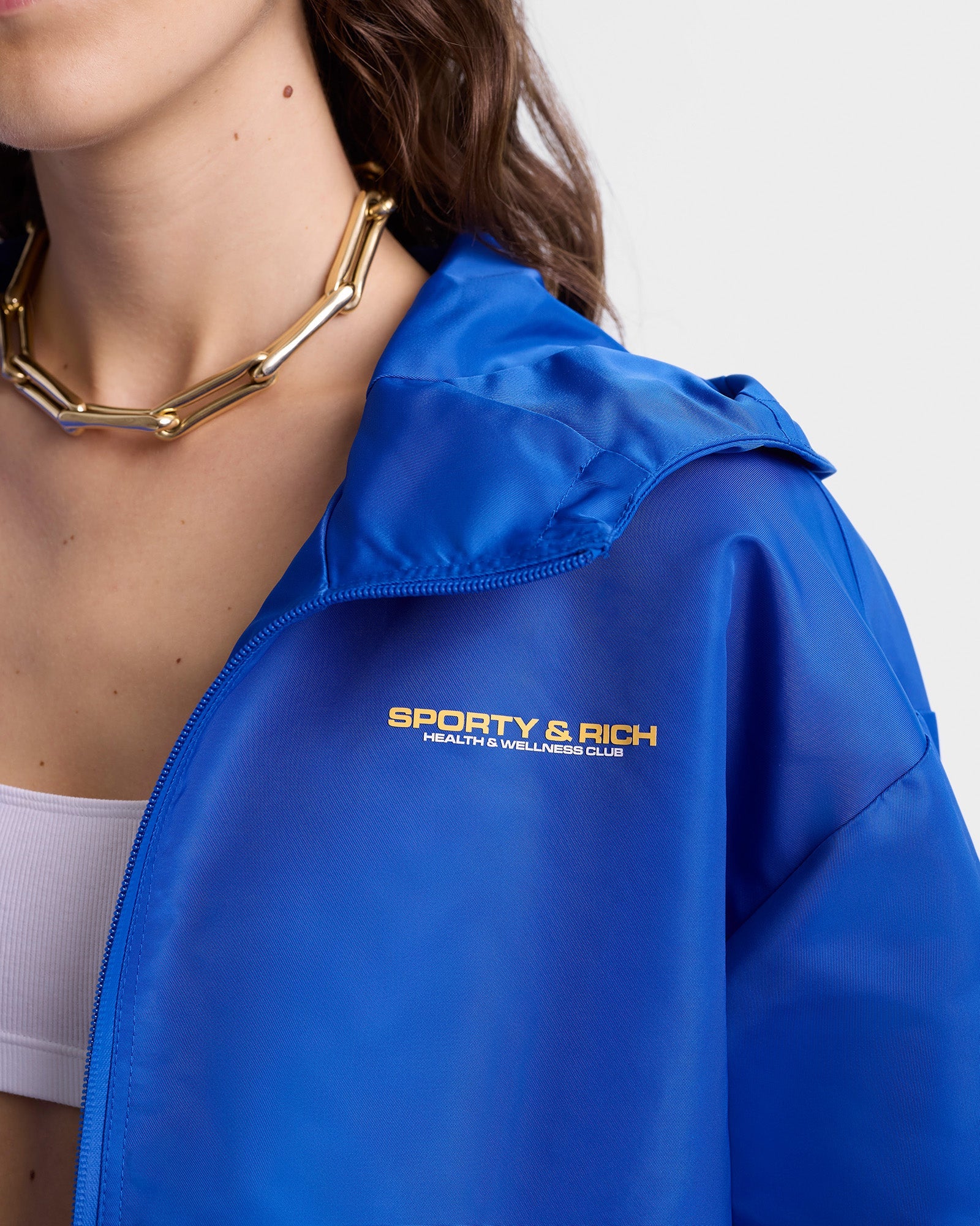 Bold Health Nylon Windbreaker - Team Blue/Gold