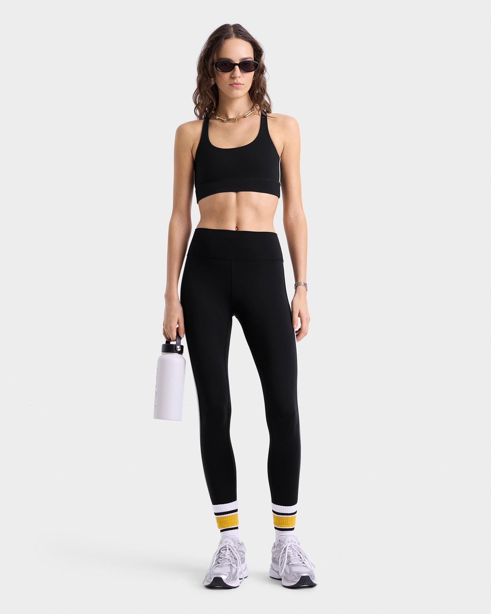 Bold Health Active Bra - Black/White/Gold