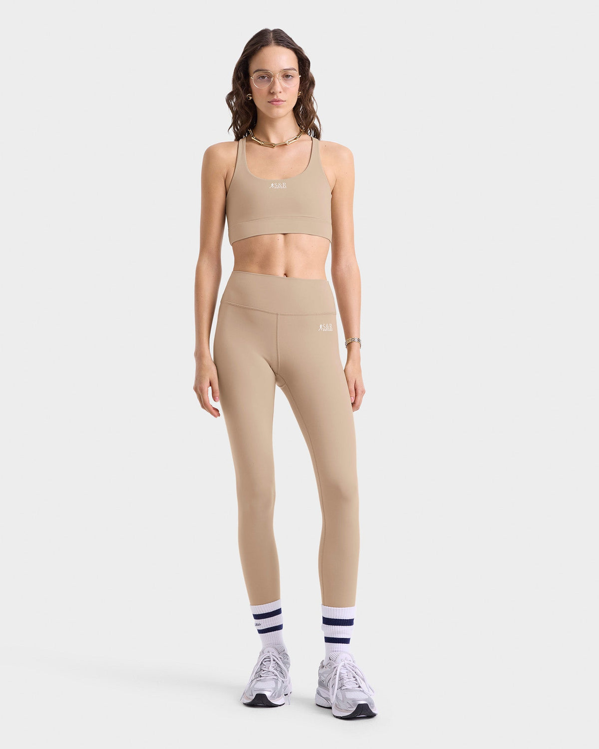 SR Runner Active Bra - Elephant/White