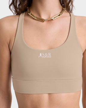 SR Runner Active Bra - Elephant/White