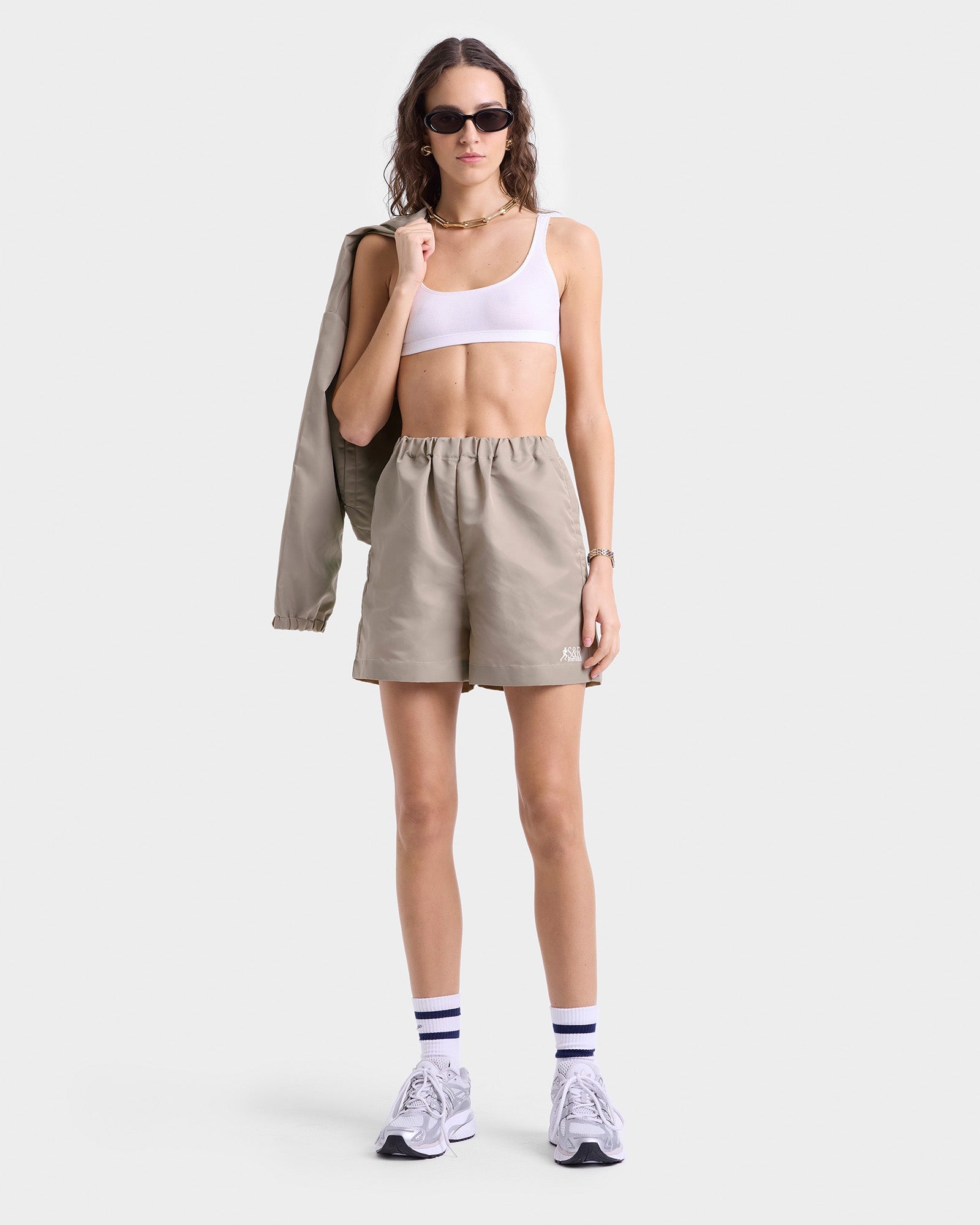 SR Runner Nylon Short - Elephant/White