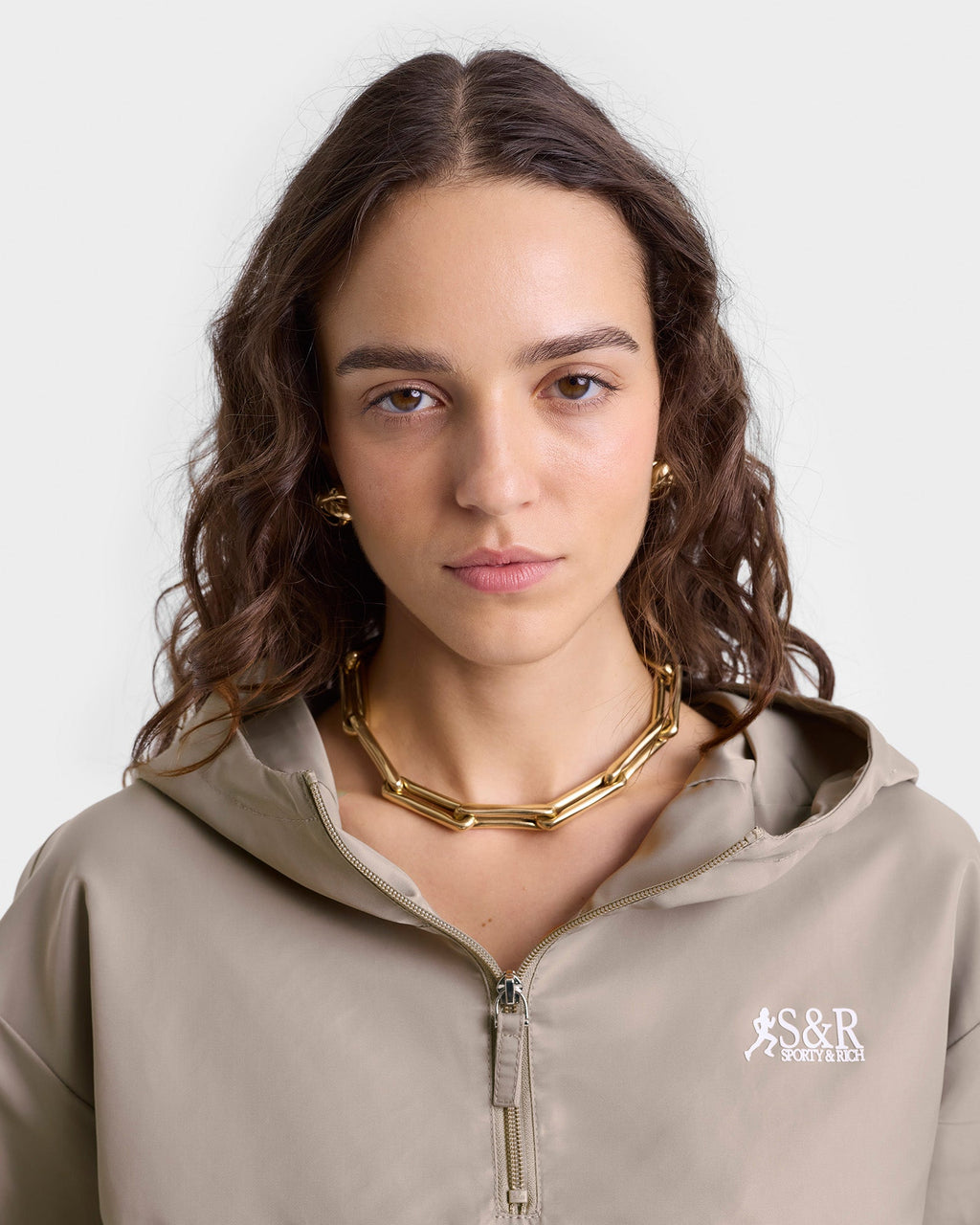 SR Runner Nylon Quarter Zip - Elephant/White