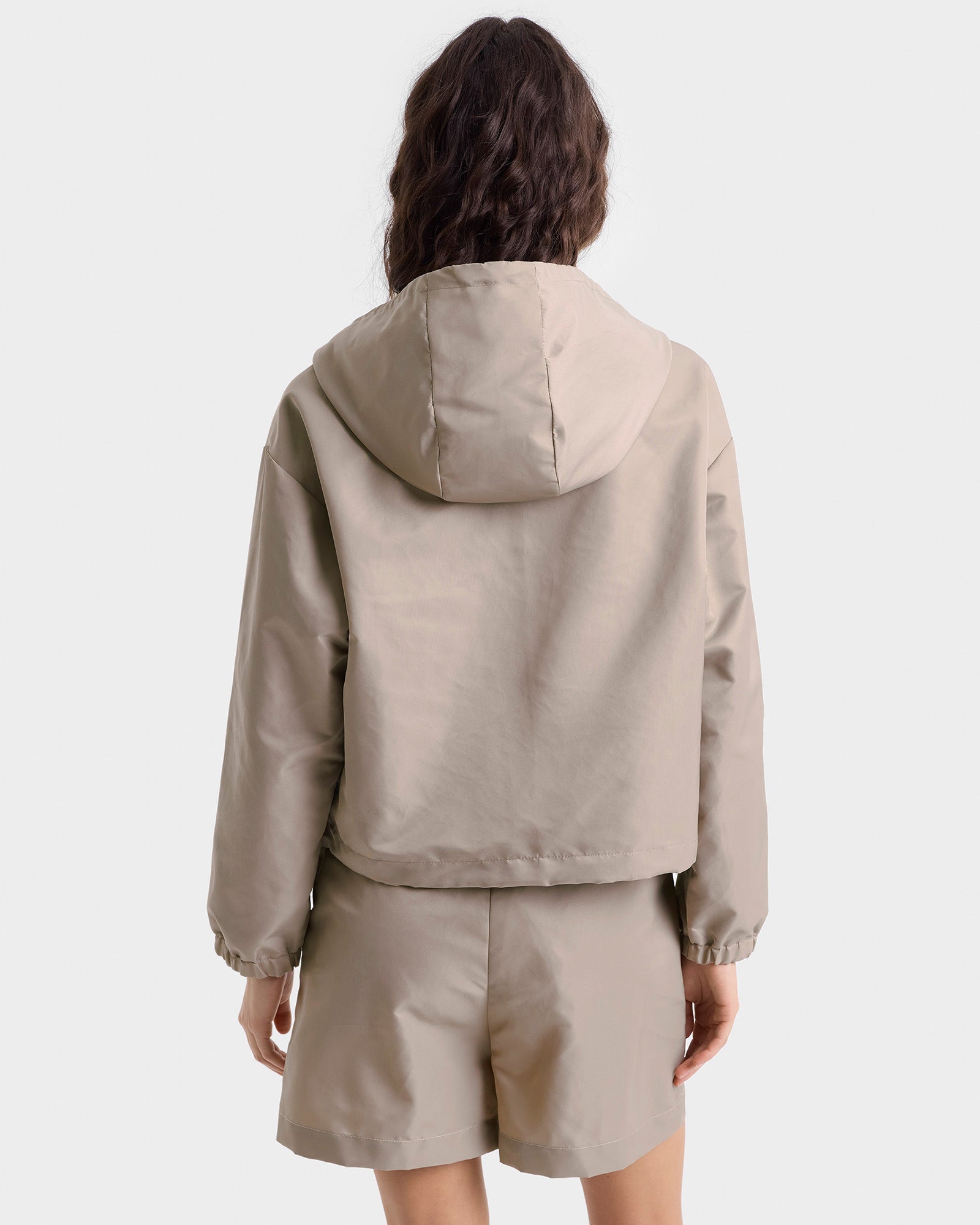 SR Runner Nylon Quarter Zip - Elephant/White