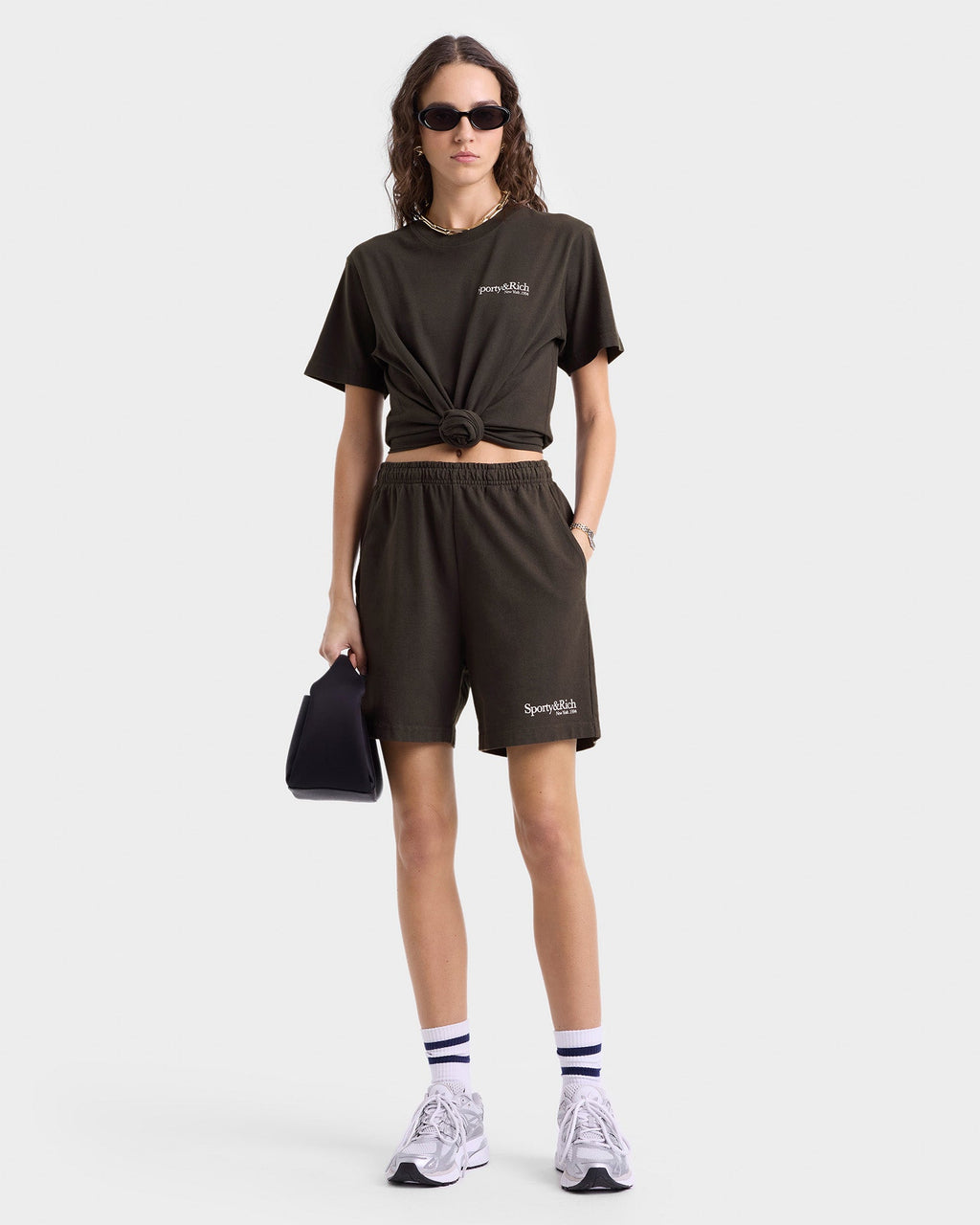 HWCNY Gym Short - Faded Black/White