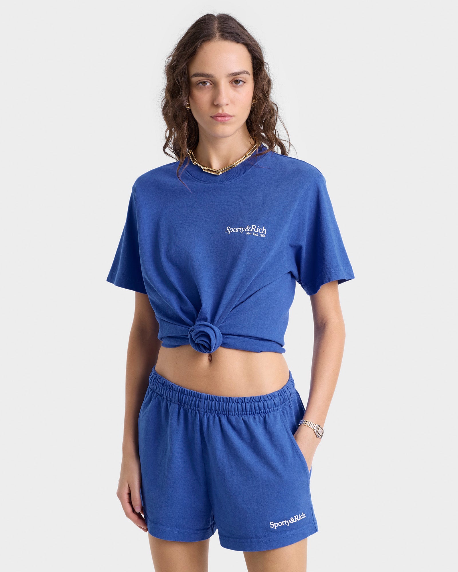 Serif Logo Disco Short - Team Blue/White