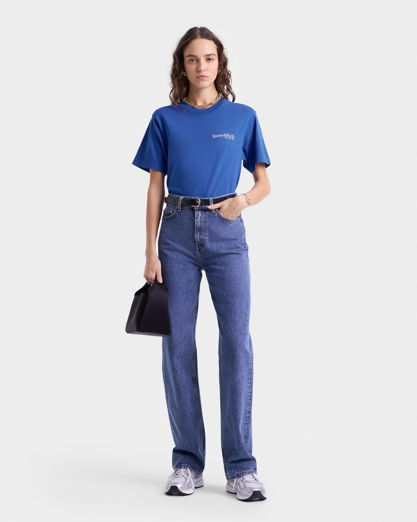 Health is Wealth T-Shirt - Team Blue/White