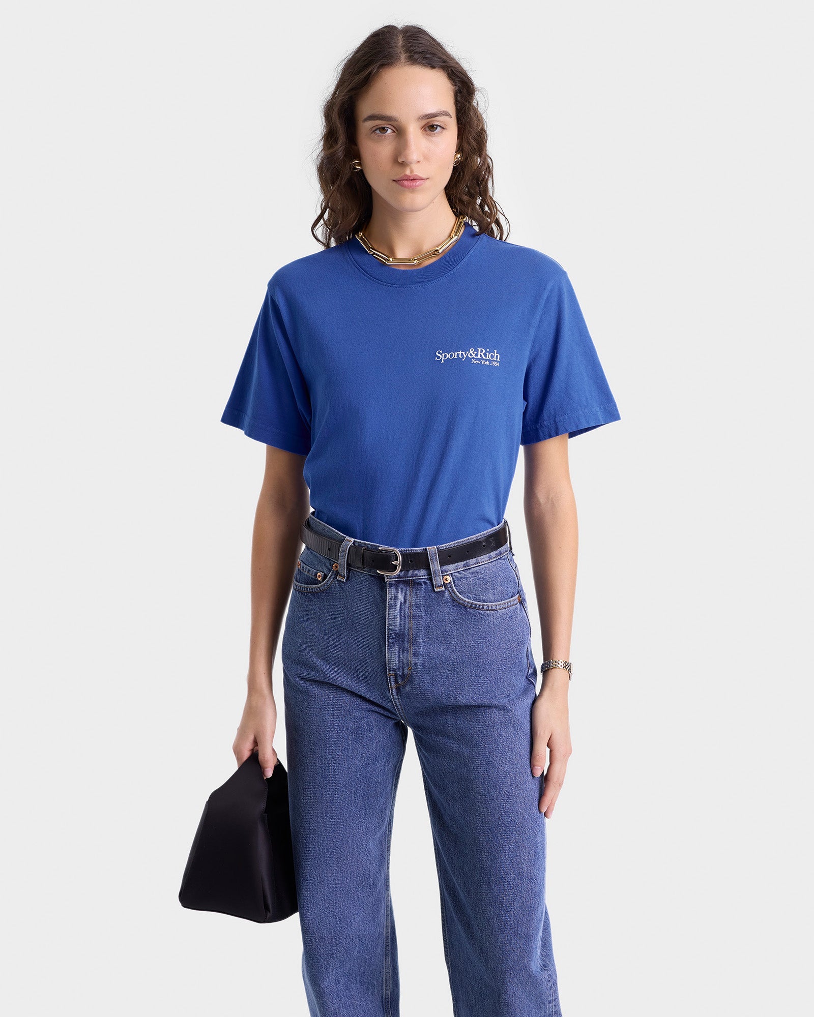 Health is Wealth T-Shirt - Team Blue/White