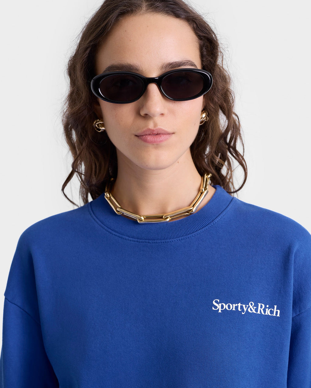 Health is Wealth Crewneck - Team Blue/White