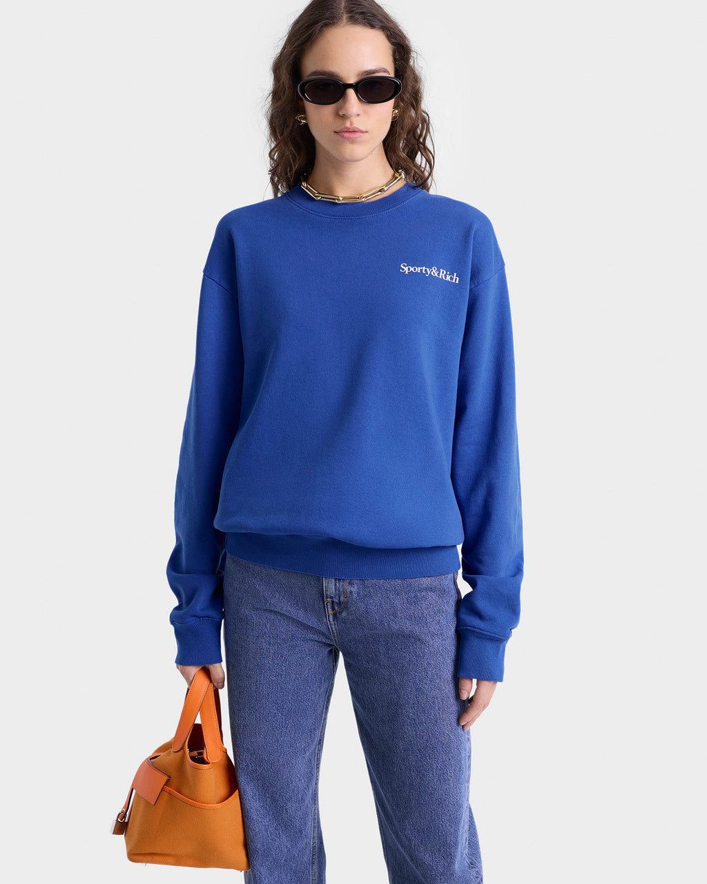 Health is Wealth Crewneck - Team Blue/White