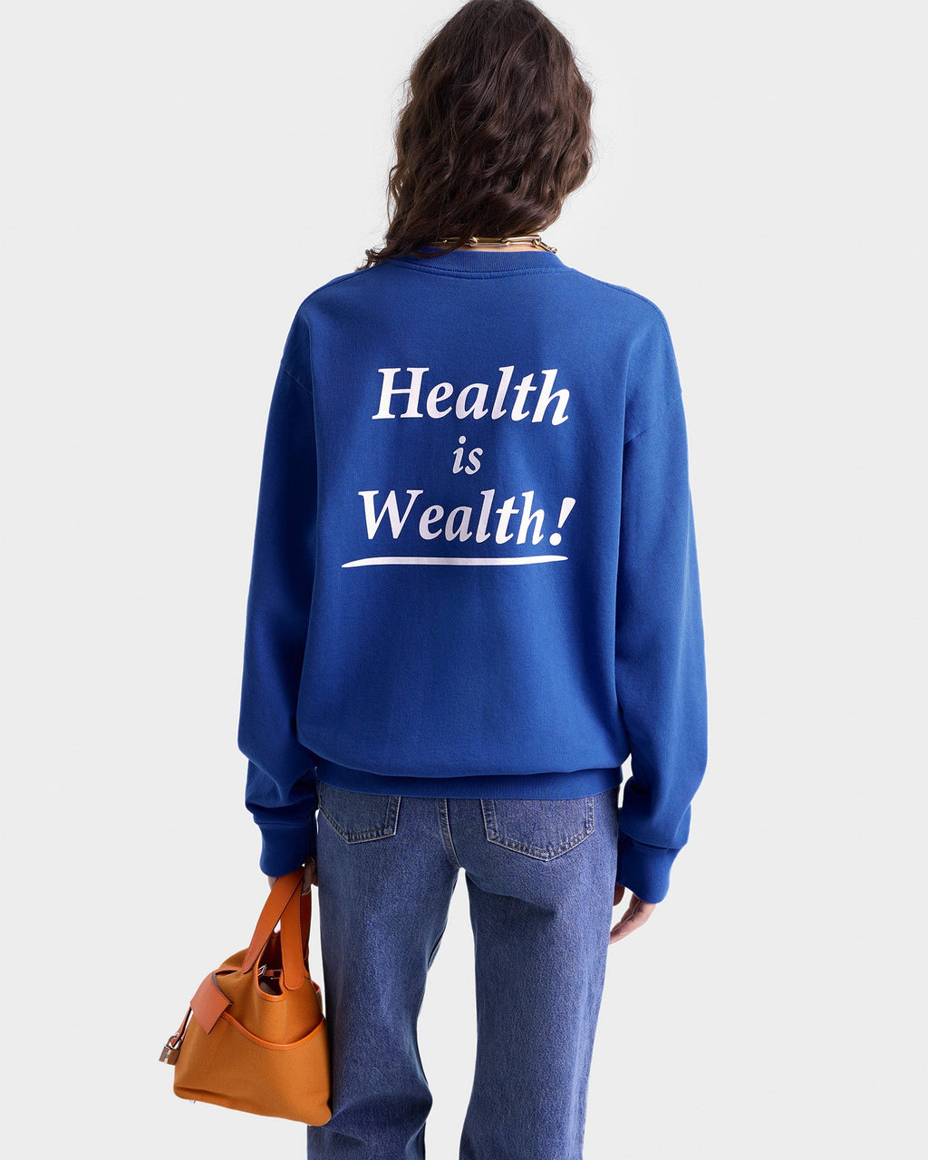 Health is Wealth Crewneck - Team Blue/White