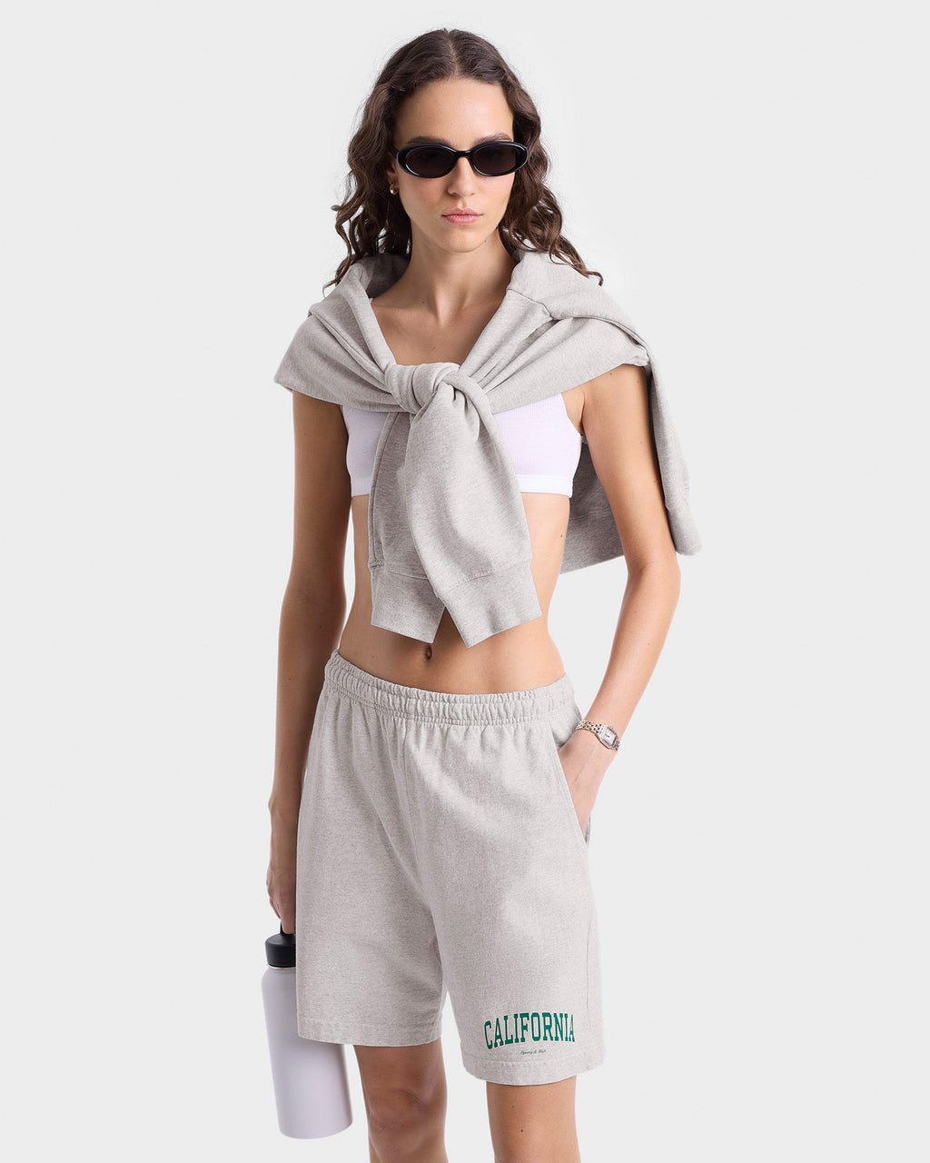 California Gym Short - Heather Gray/Alpine