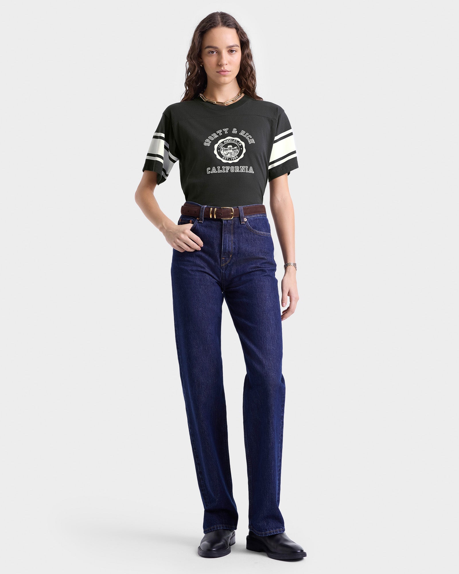 California Emblem Rugby Tee - Faded Black