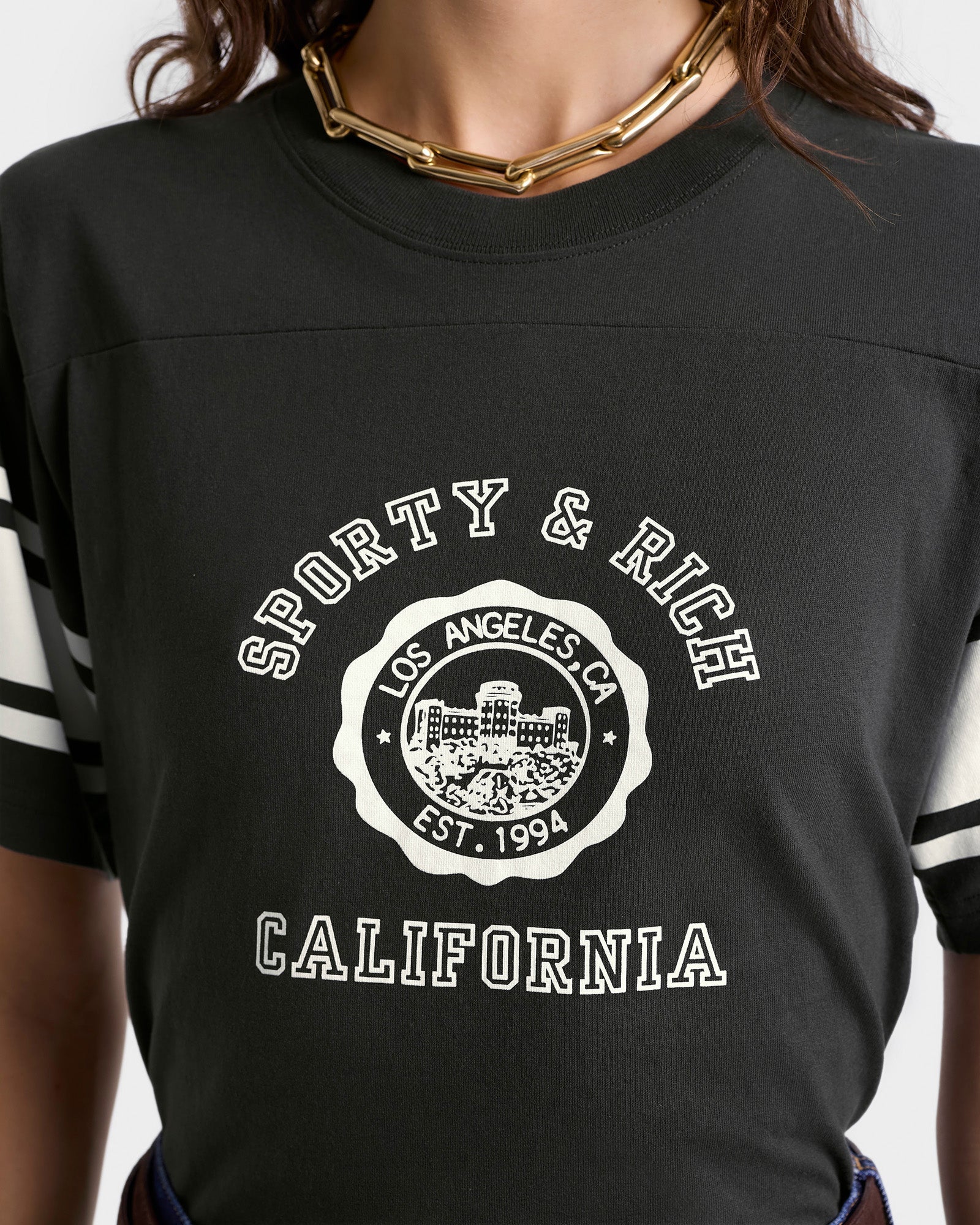 California Emblem Rugby Tee - Faded Black