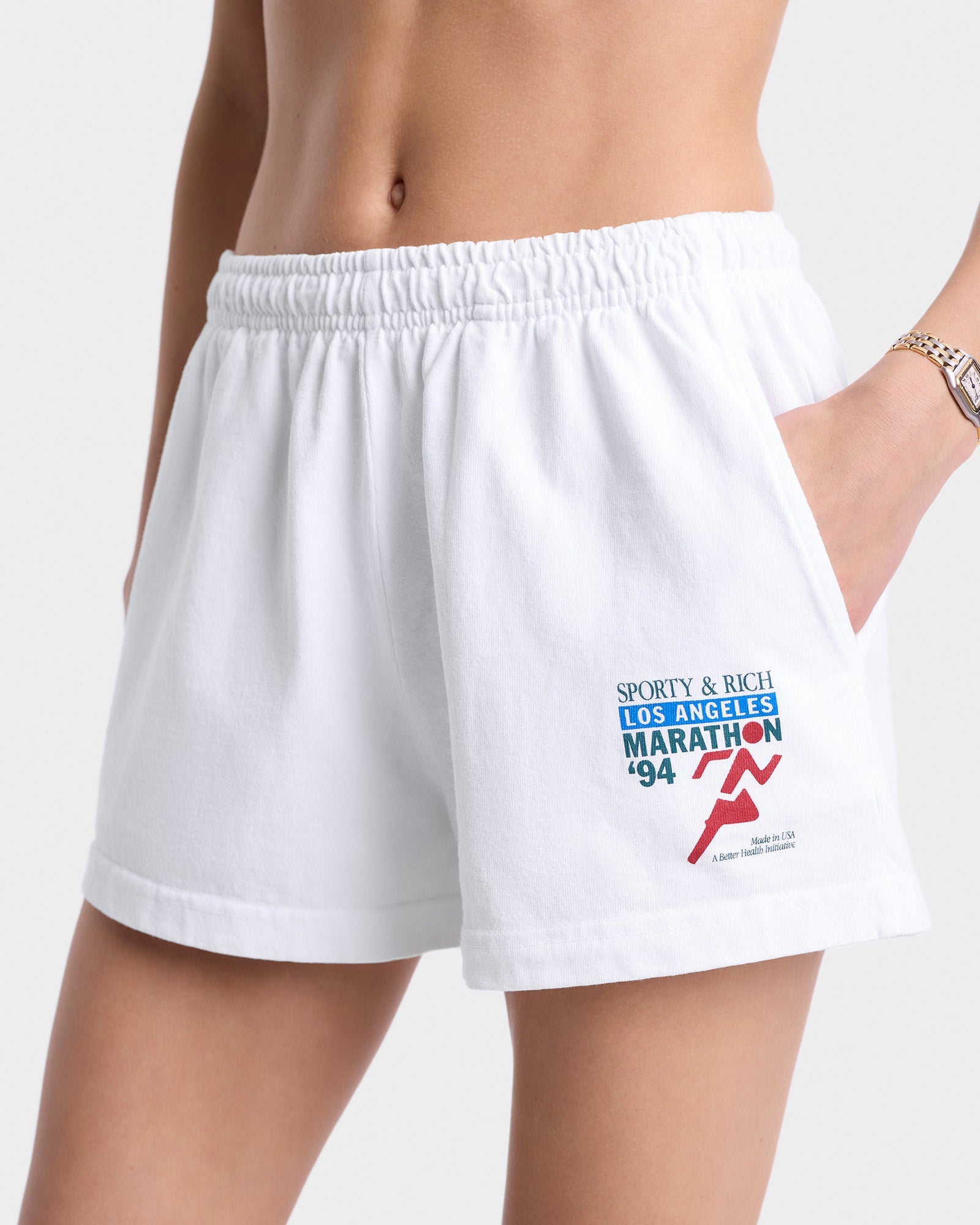 LA Marathon Disco Short - White/Multi