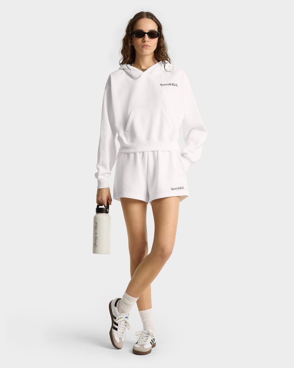 Serif Logo Soft Disco Short - White/Navy