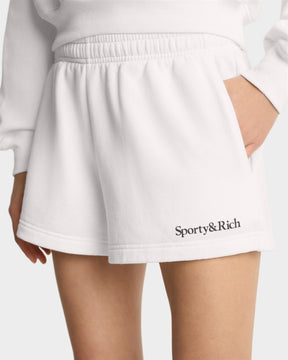 Serif Logo Soft Disco Short - White/Navy