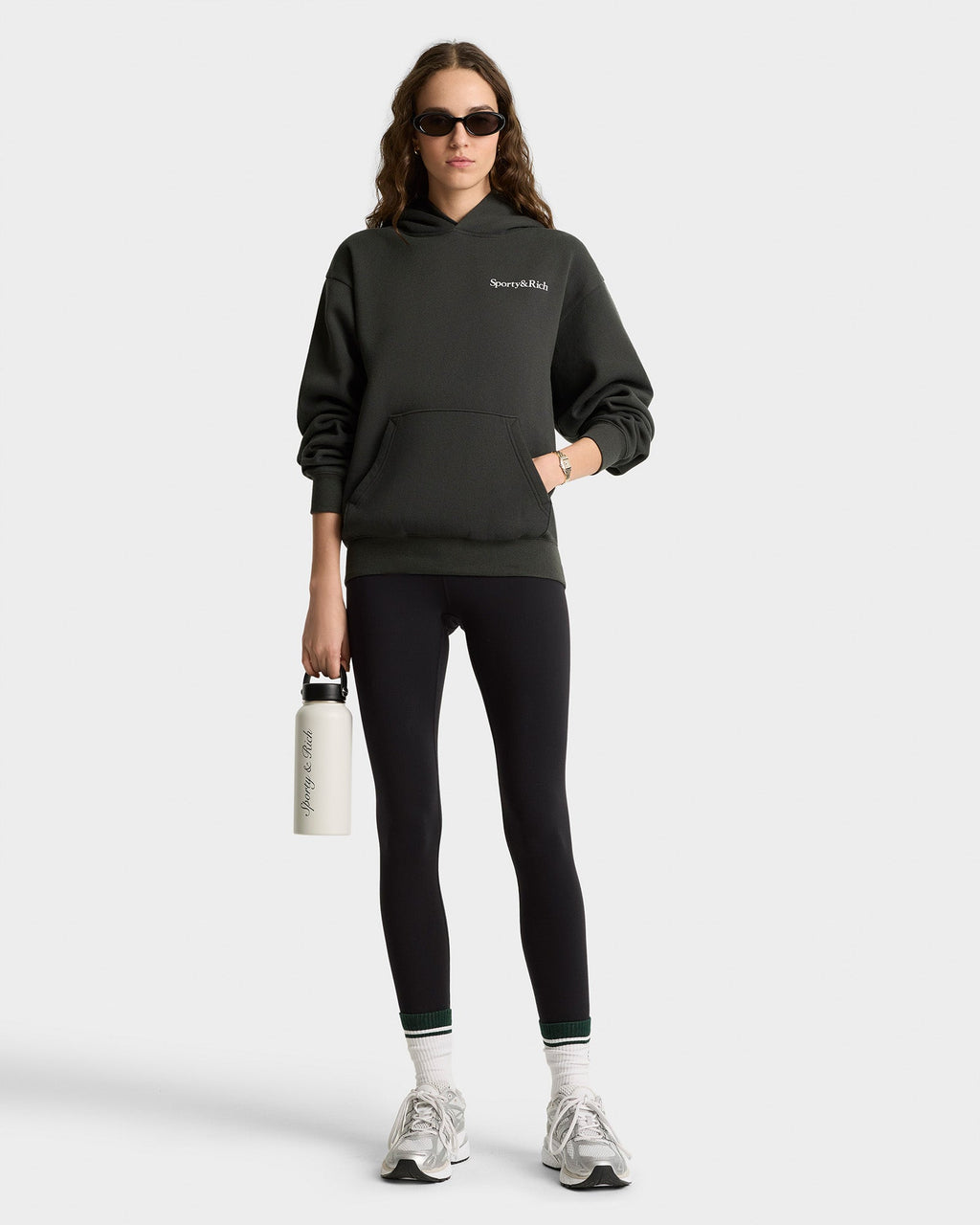 Health Is Wealth Soft Hoodie - Faded Black/White