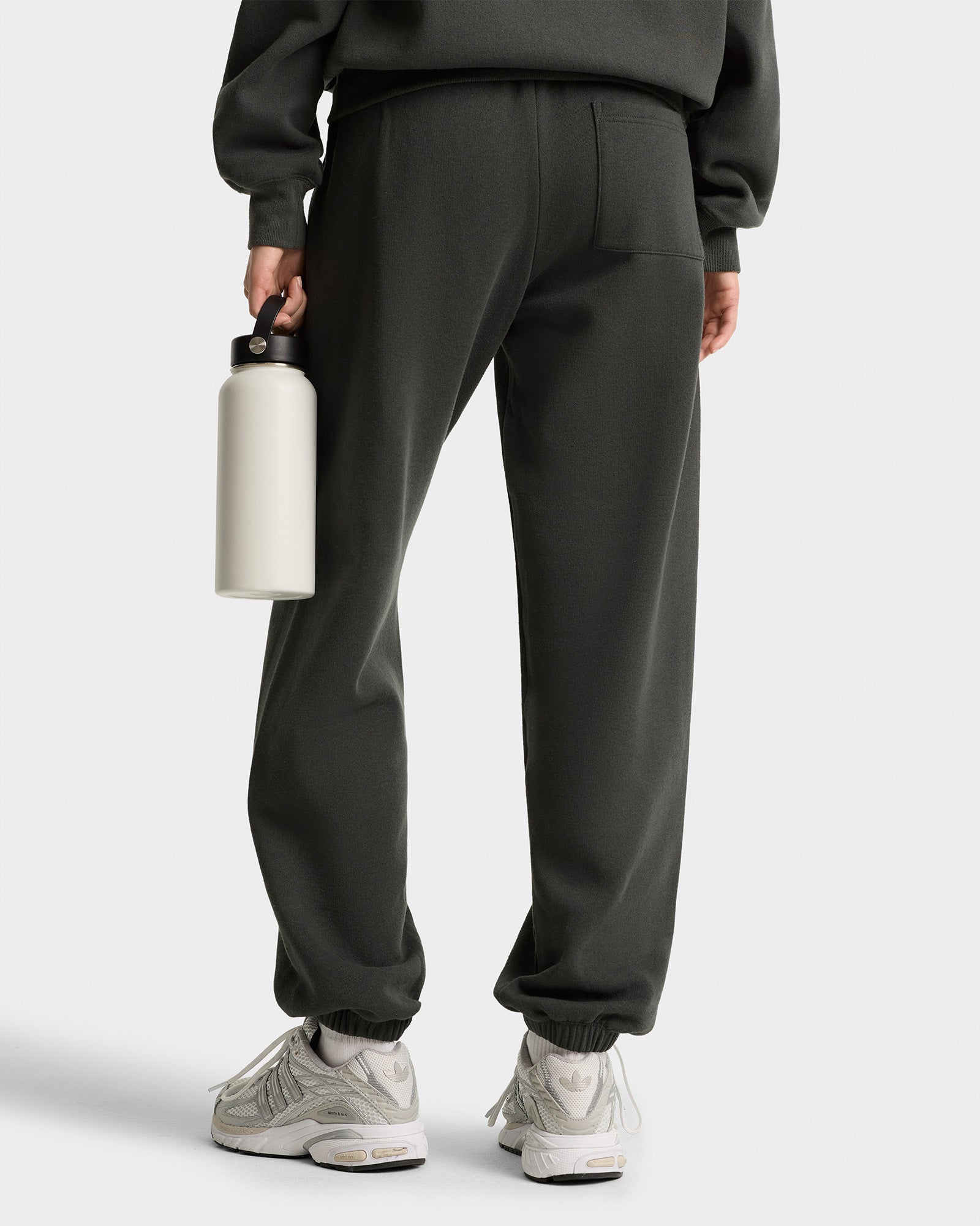 Serif Logo Soft Sweatpant - Faded Black/White