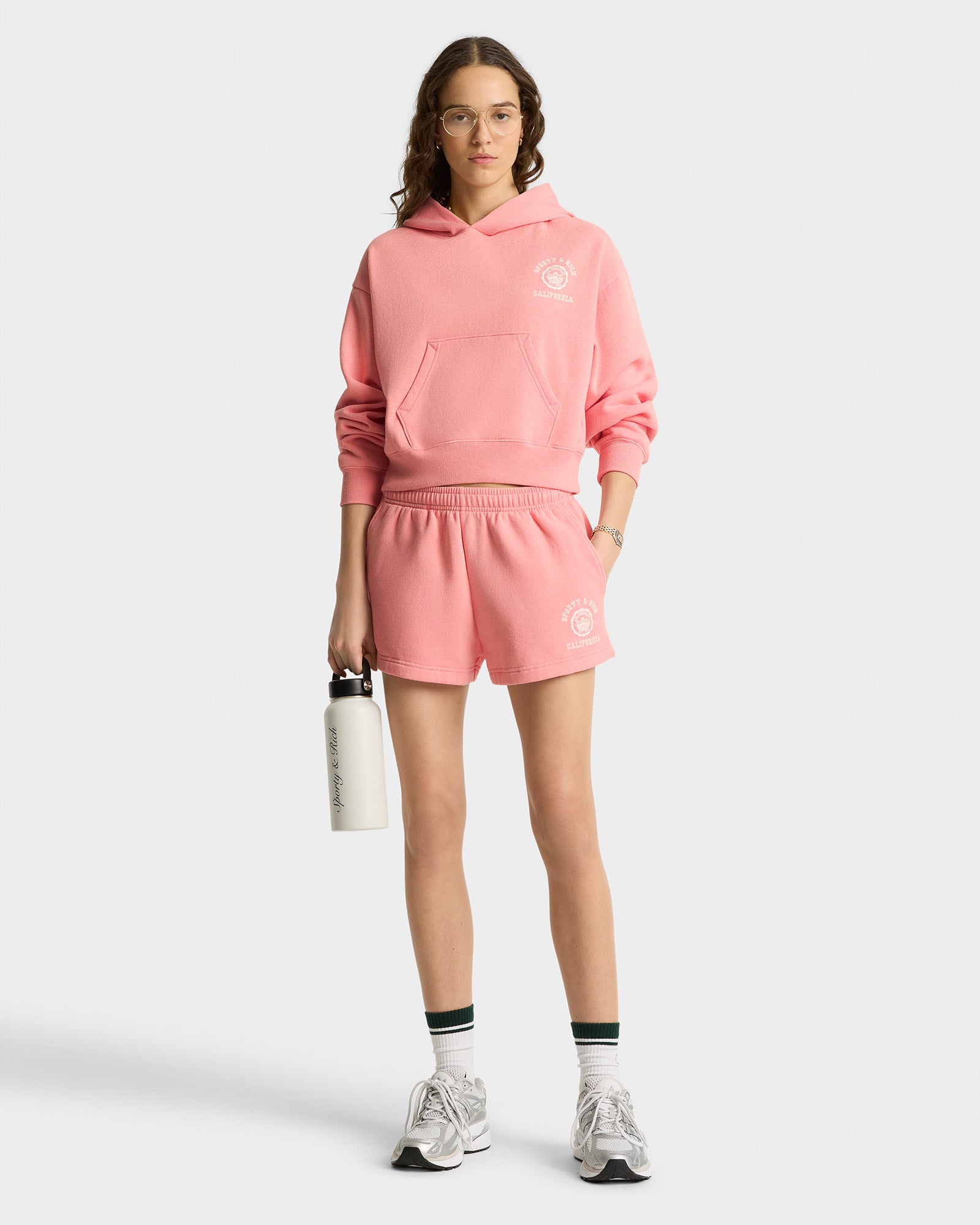 California Emblem Soft Disco Short - Carnation/White