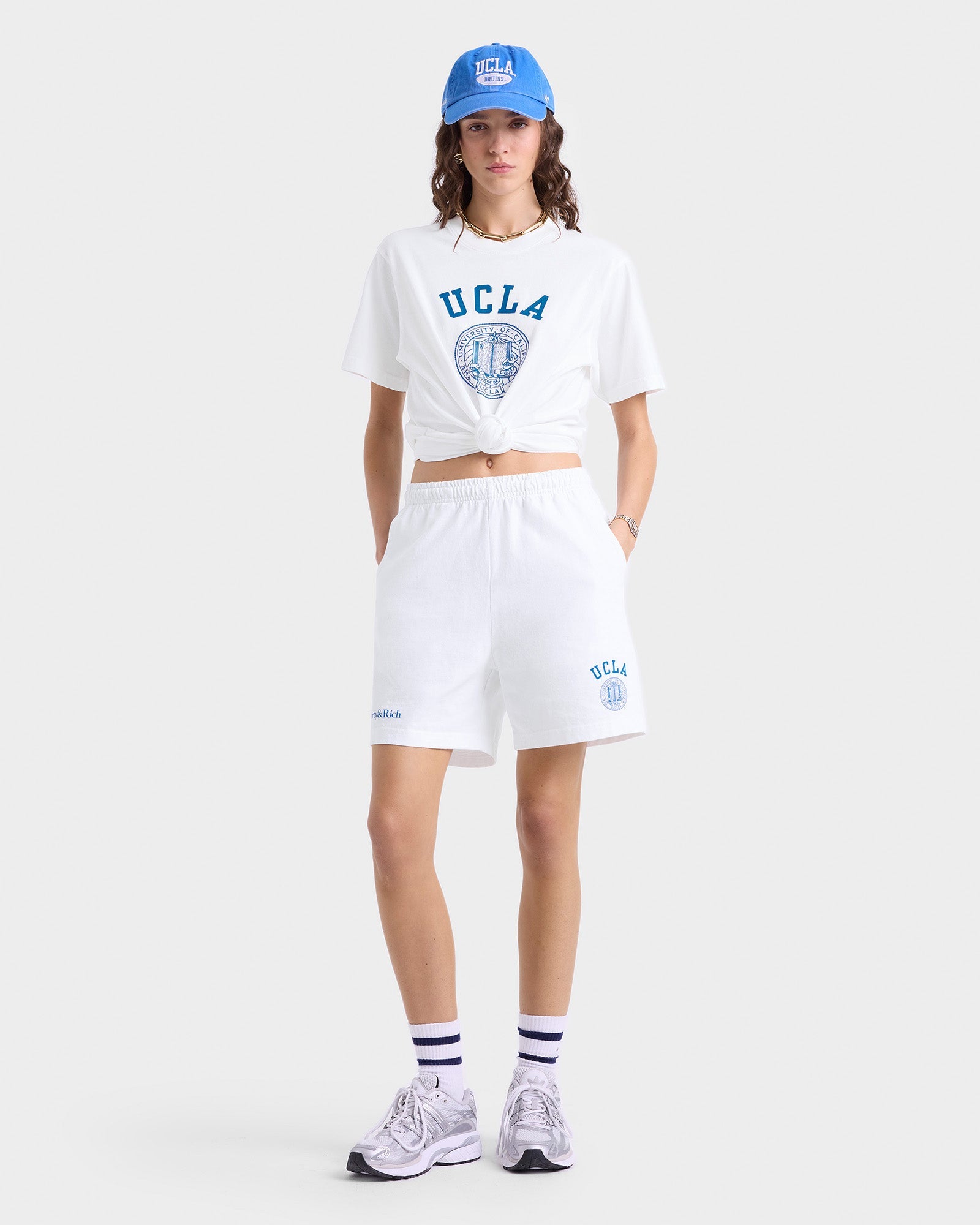 UCLA Crest Gym Short - White/Blue