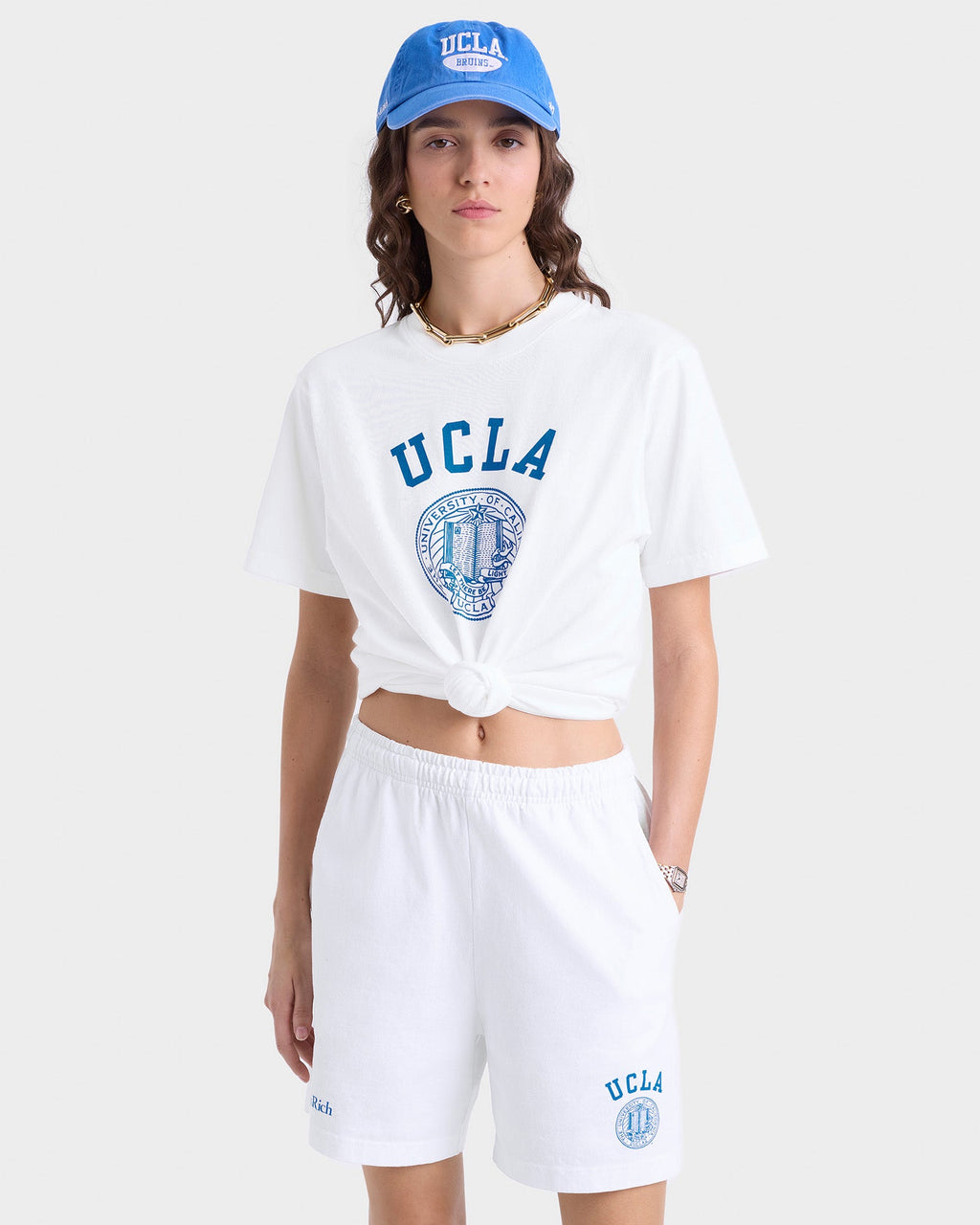UCLA Crest Gym Short - White/Blue