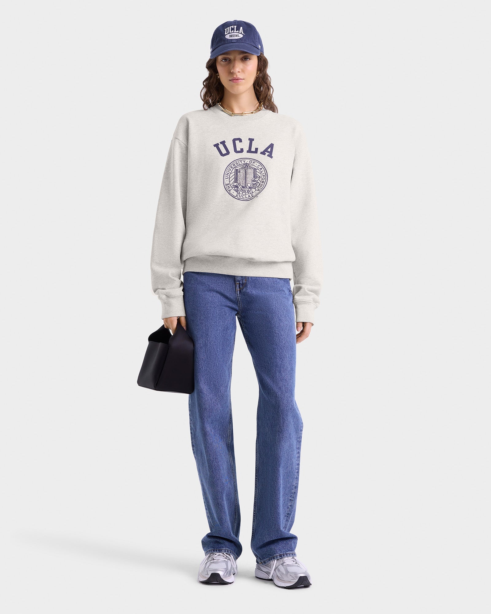 UCLA Crest Crewneck - Heather Gray/Navy