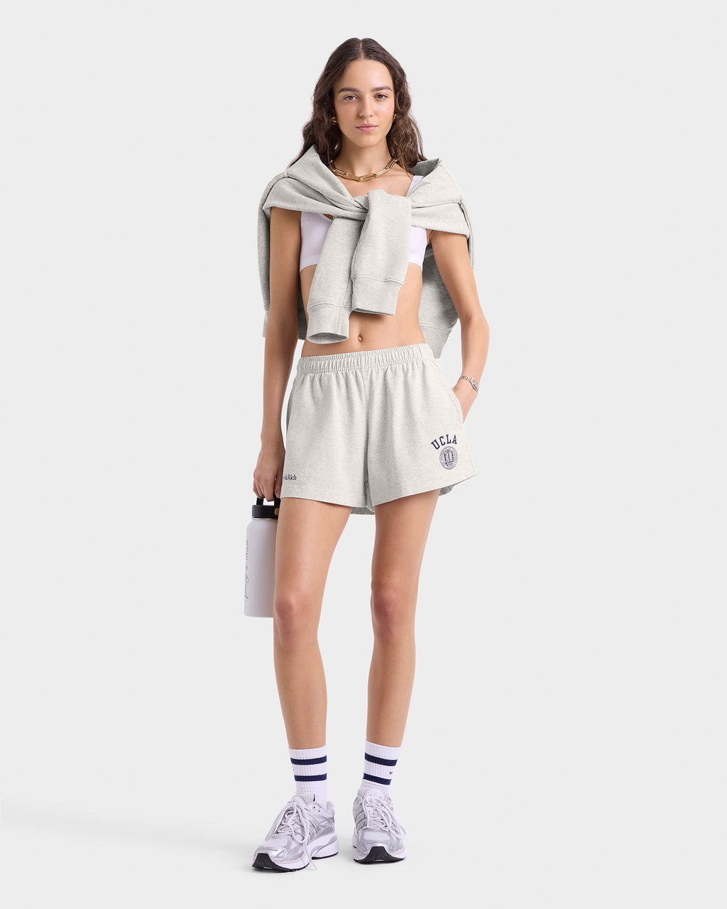 UCLA Crest Disco Short - Heather Gray/Navy