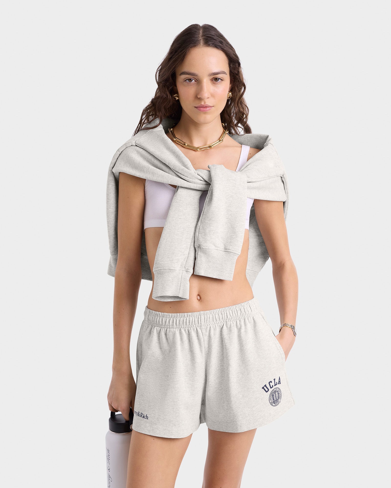 UCLA Crest Disco Short - Heather Gray/Navy