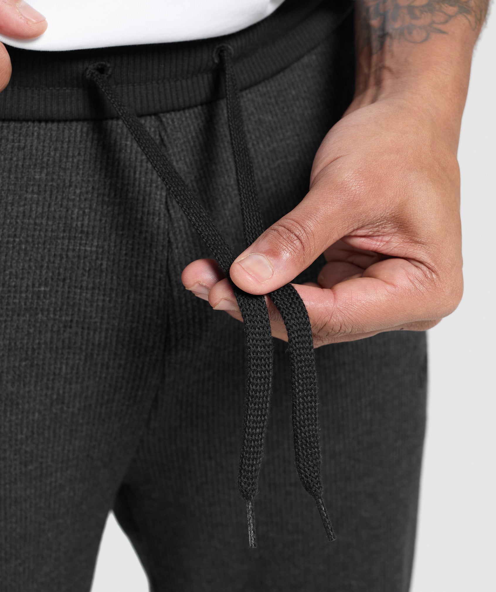 Gymshark Waffle Straight Leg Joggers - Black