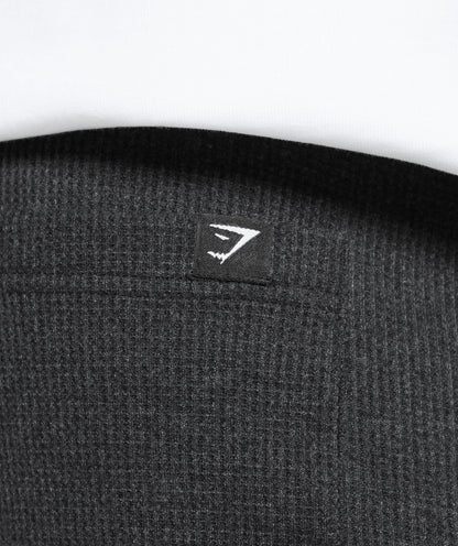 Gymshark Waffle Straight Leg Joggers - Black
