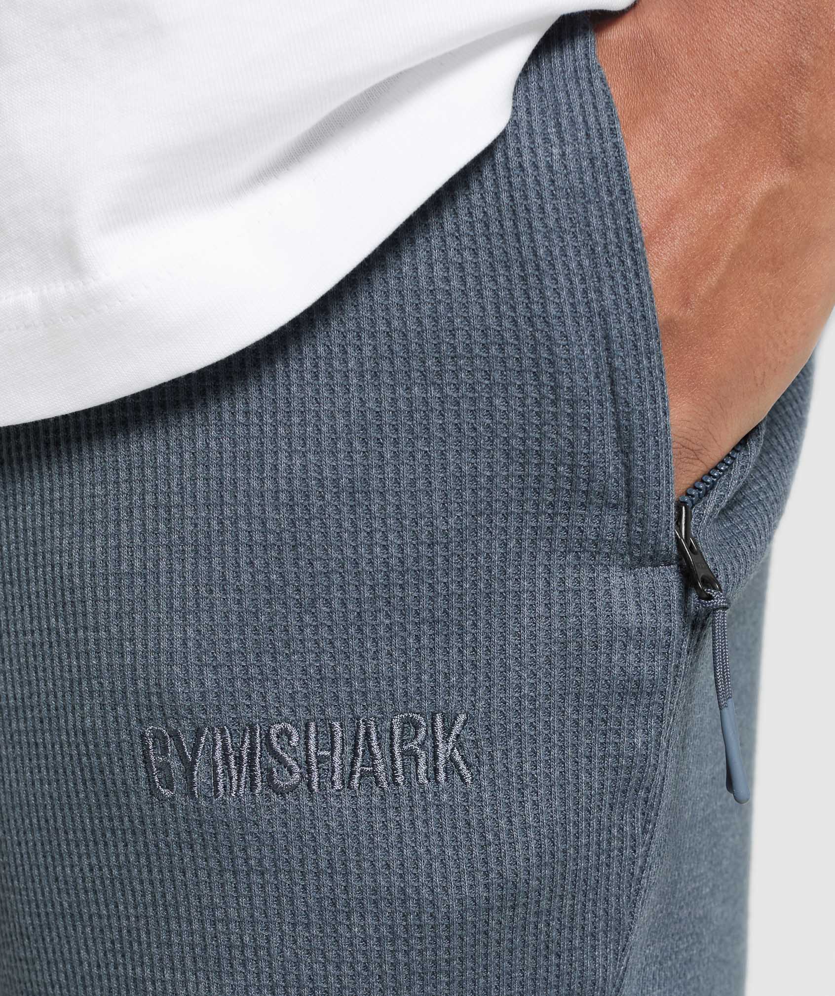 Gymshark Waffle Shorts - Titanium Blue
