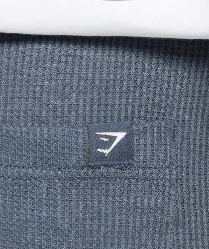 Gymshark Waffle Shorts - Titanium Blue