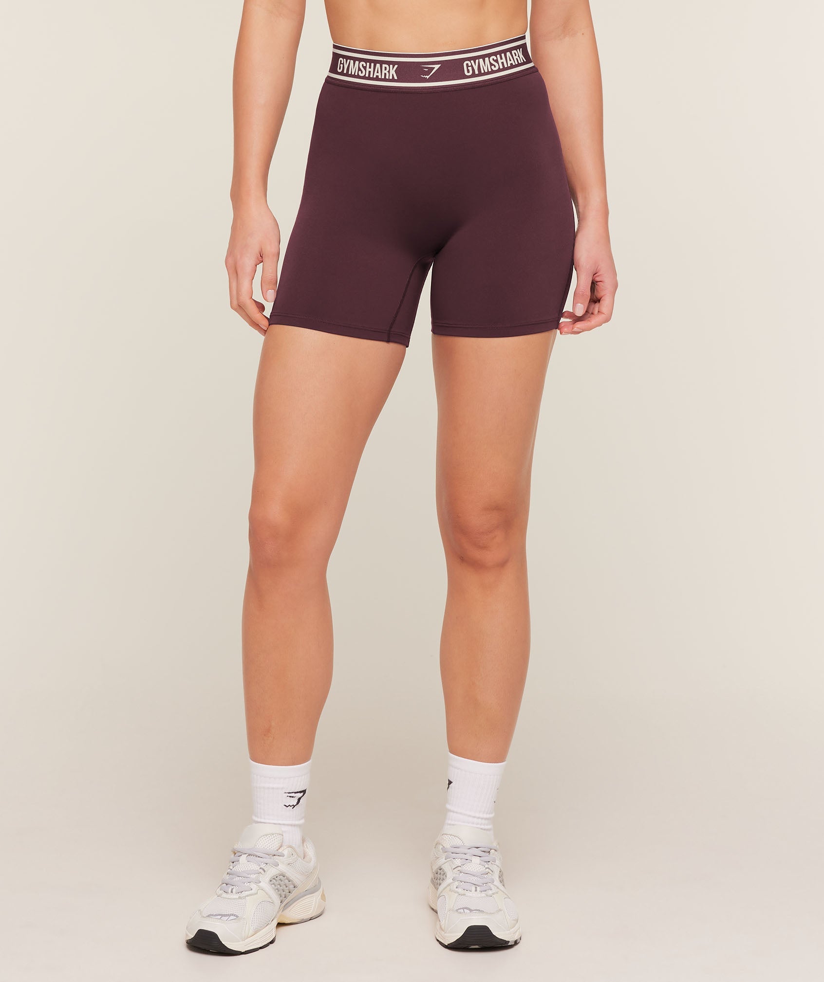 Gymshark Waistband Logo Shorts - Cherry Purple