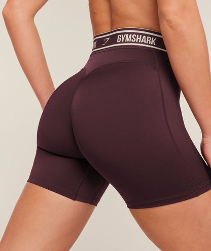Gymshark Waistband Logo Shorts - Cherry Purple