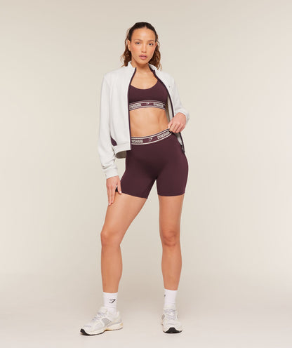 Gymshark Waistband Logo Shorts - Cherry Purple