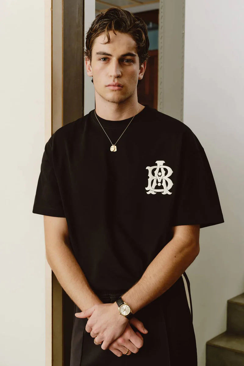 Monogram t-shirt - black/ecru