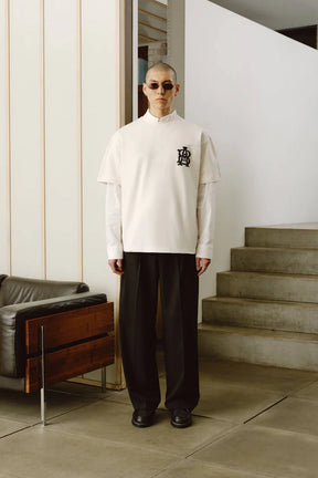 Monogram t-shirt - oat/black