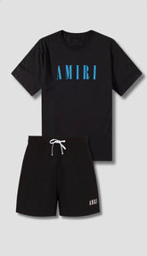 AMIRI Black Logo T-Shirt & Shorts Set