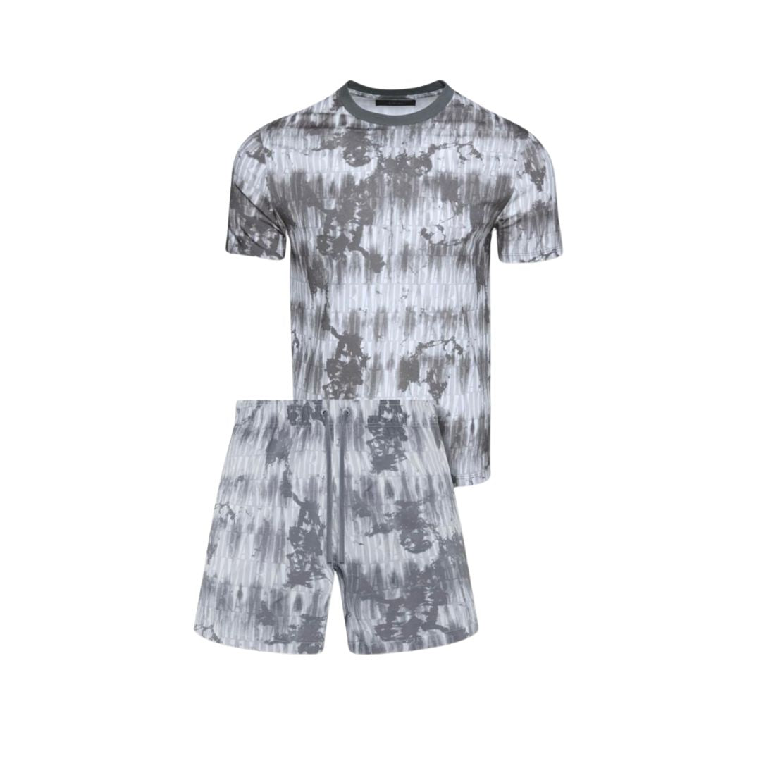 AMIRI Grey Tie-Dye Monogram Co-ord Set