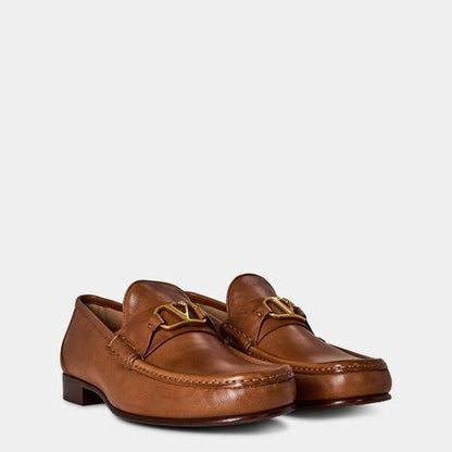 VLogo Signature leather loafers