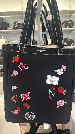 Karl Lagerfeld Paris Cannes Floral Canvas Tote