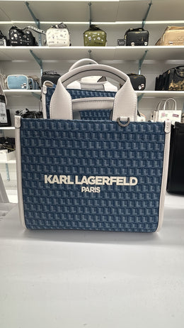 Karl Lagerfeld Paris Kristina Small Crossbody Denim