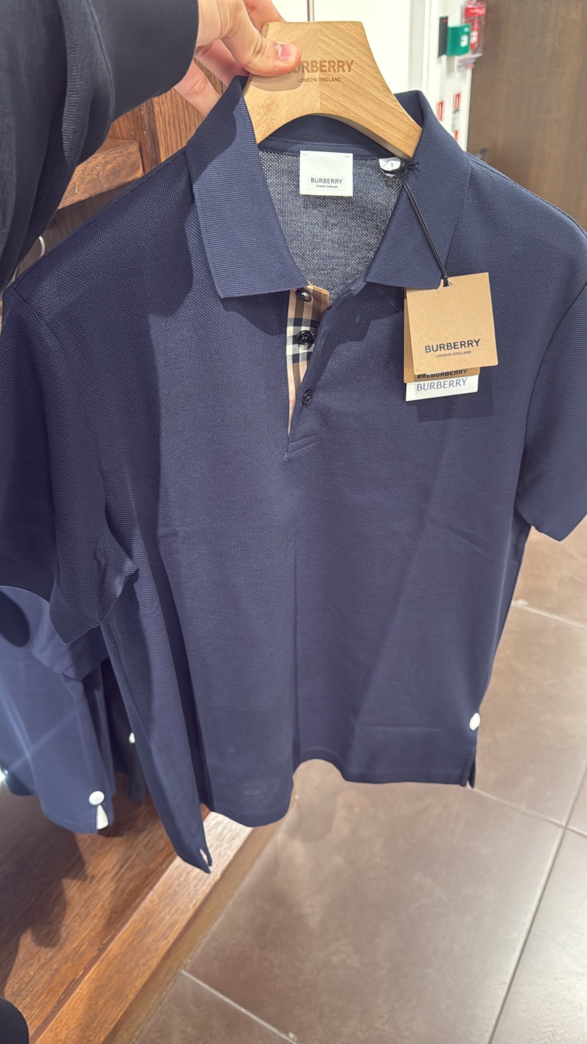 Burberry Classic Polo In Navy