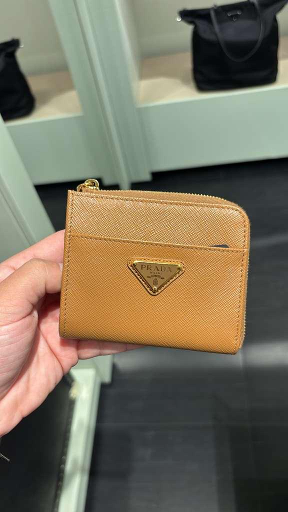 Prada Small Saffiano leather zipper wallet