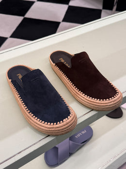 Prada Suede Mules