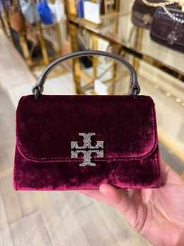 Tory Burch Britten Velvet Pavé Mini Top Handle Bag