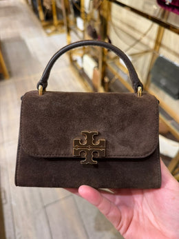Tory Burch Britten Suede Mini Top Handle Bag