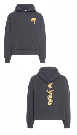 Palm Angels Burning Palm Cotton Hoodie