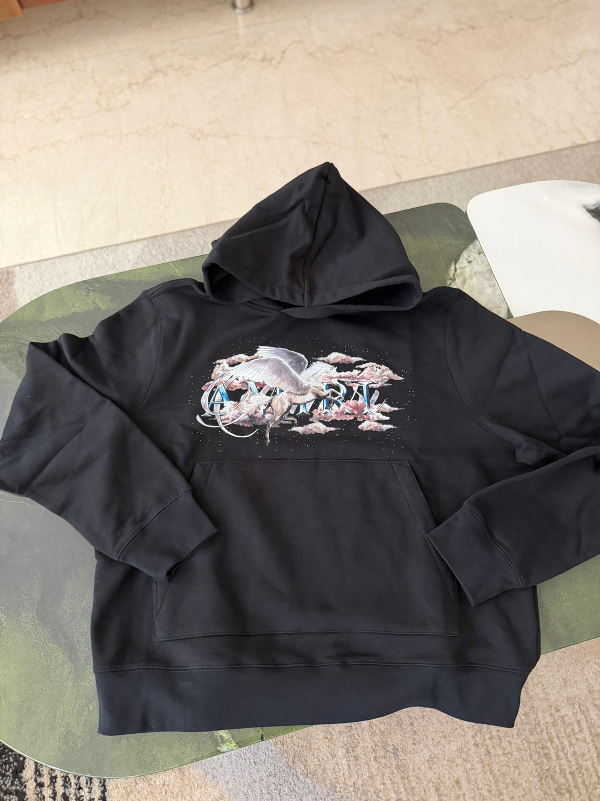 AMIRI Black Pegasus Script Hoodie