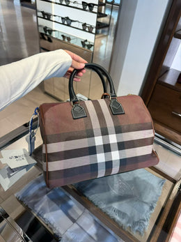Burberry Check Large Bowling Bag